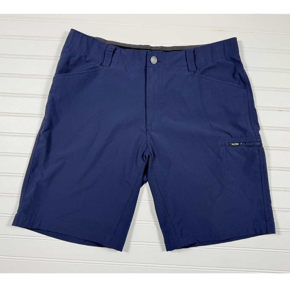 Zeroxposur Travel Series Performance Shorts 34 Zip Pocket Hiking Golf Blue